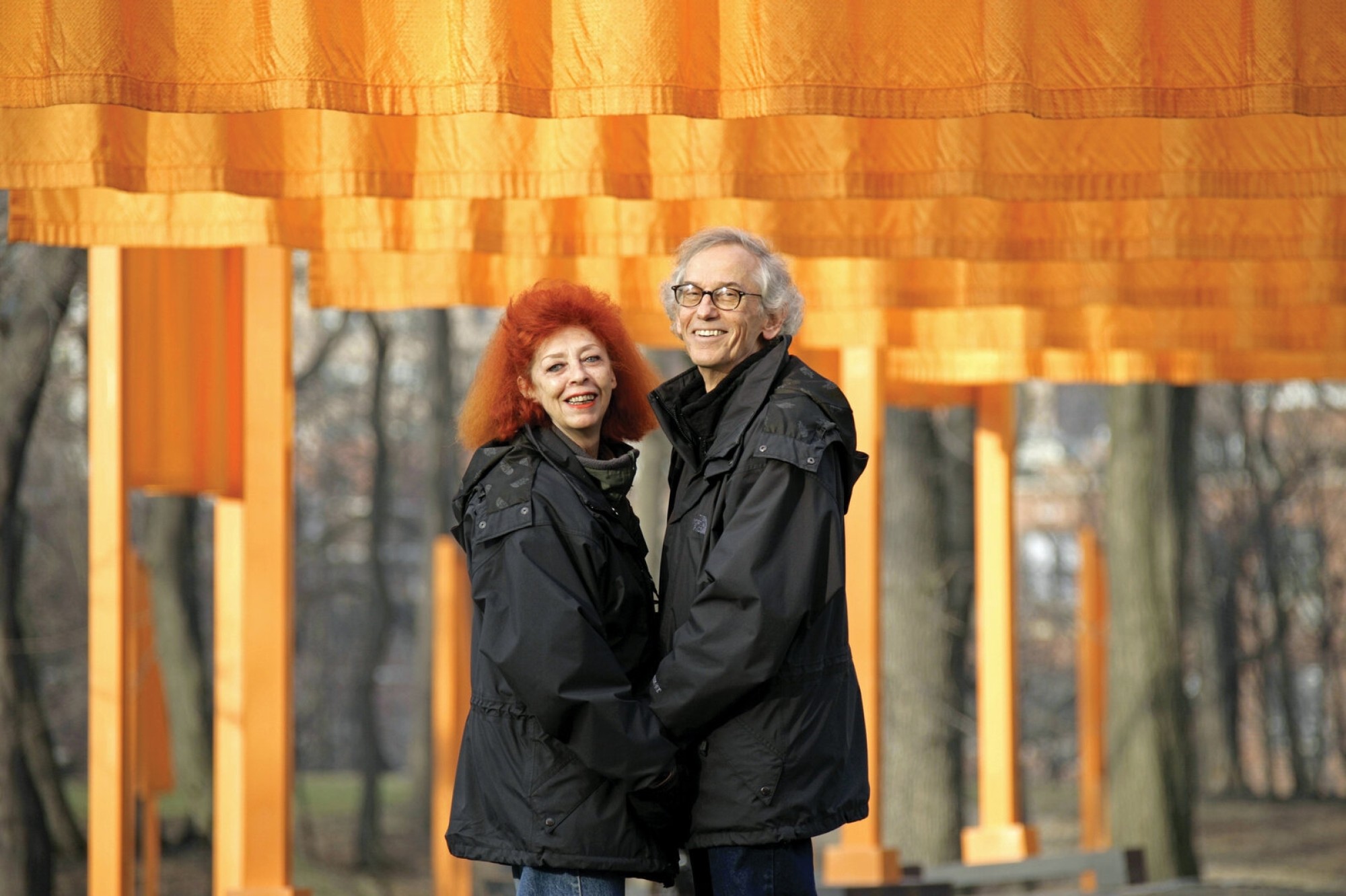 Christo and Jeanne-Claude in New York City, 2005 Wofgang Volz ©2005 Christo and Jeanne-Claude Foundation title=