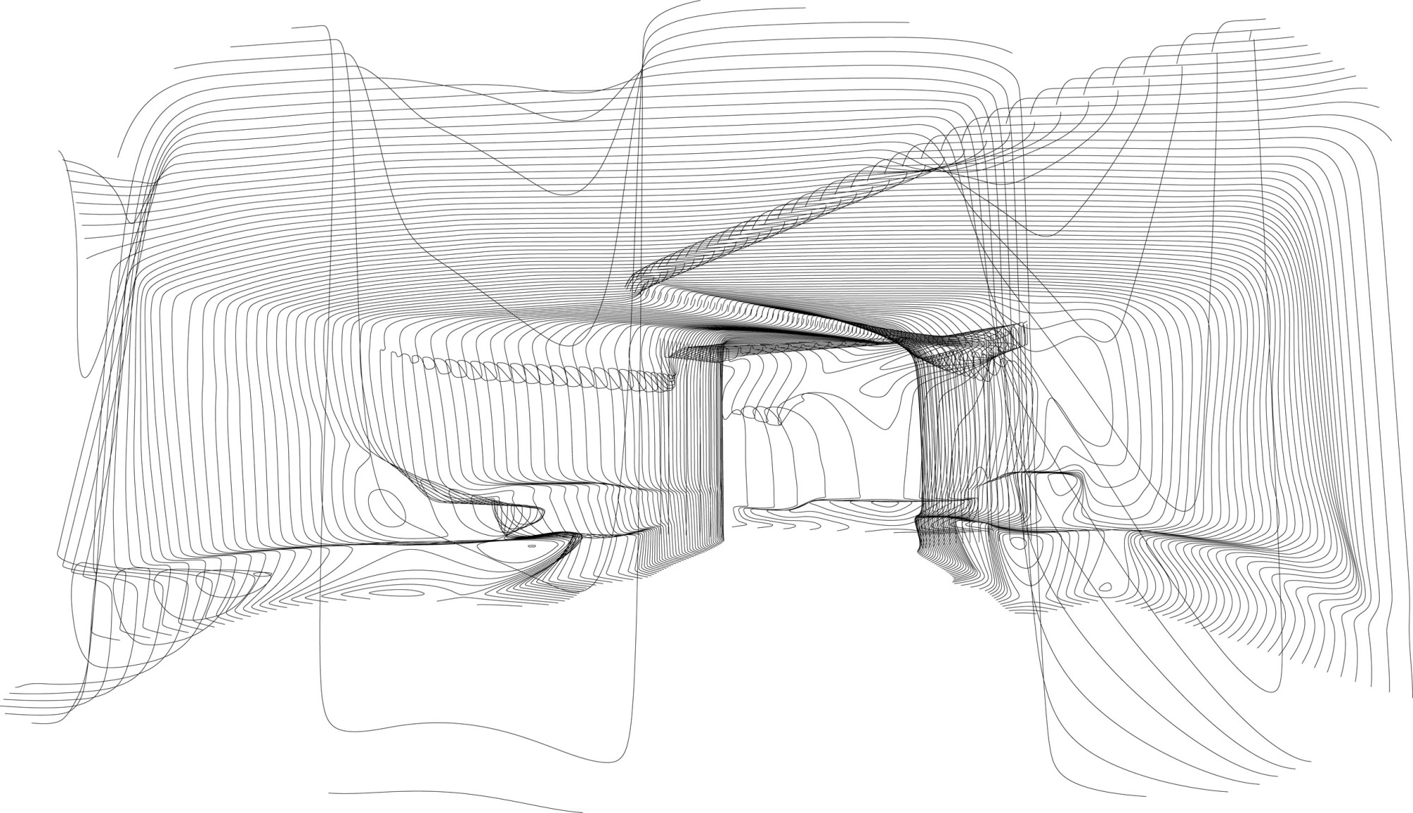 Digital design of the lobby by Zaha Hadid, courtesy of Zaha Hadid Architects title=
