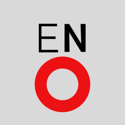The logo for the National English Opera, Created by CDT. The way the letters are positioned kind of makes it look like a face, with the ‘E’ and ‘N’ as the eyes and the ‘O’ like the opera singers’ mouth open. Rob Duncan:”You might not notice the resemblance right away, but when you do it’s definitely that “Aha!” moment.