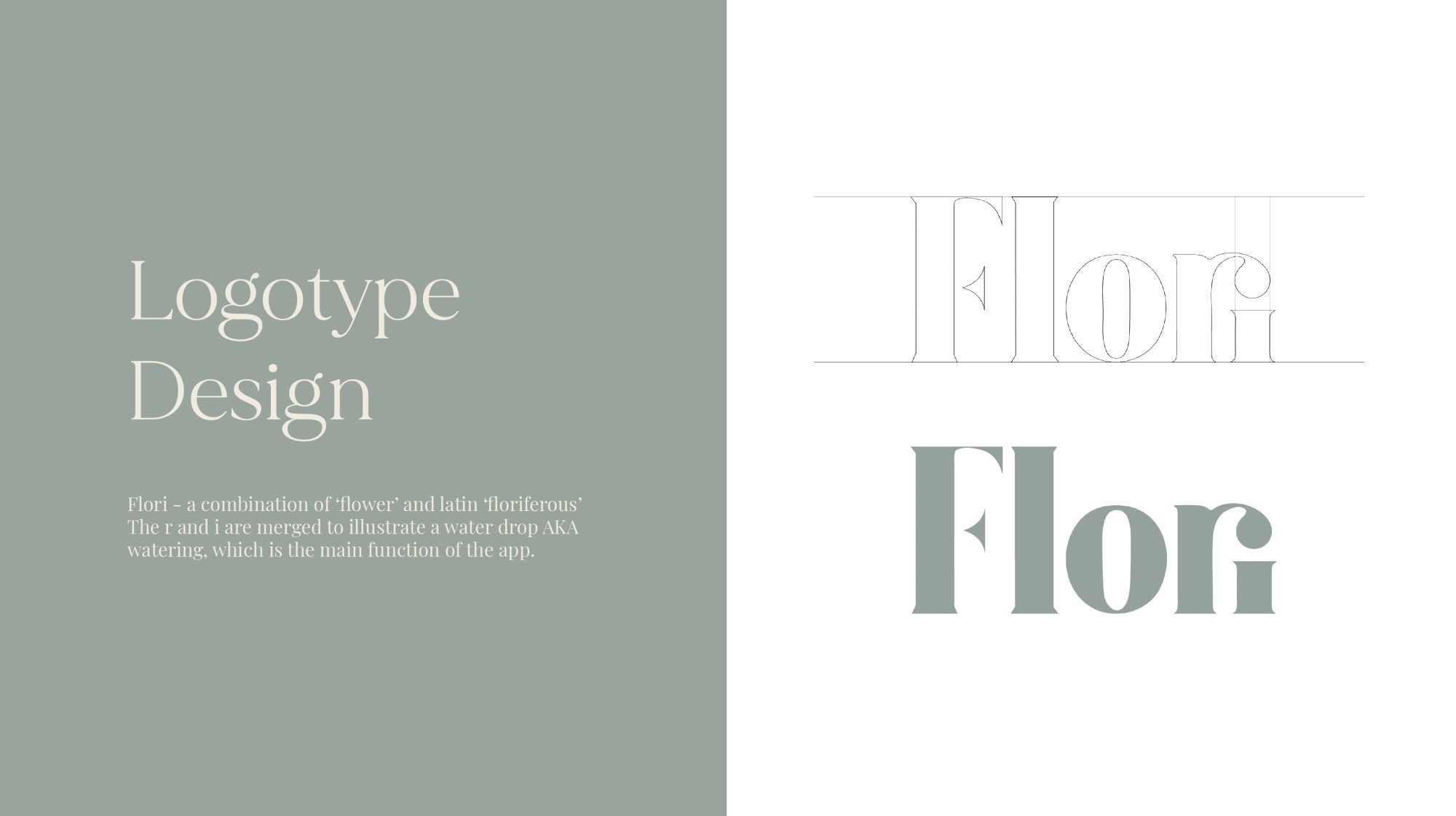 Mobile App Flori Logo design title=
